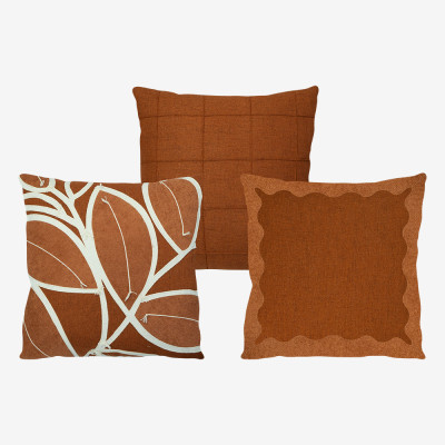 24803 - 2553  - Trio Promocional Joá - Terracota | Terracota Capa (sem enchimento)